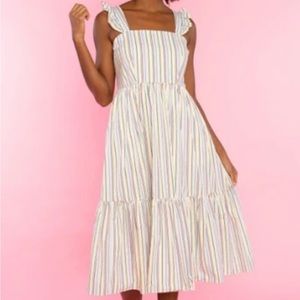 Crosby by Mollie Burch NWOT candy striped dress XS